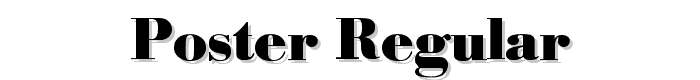 Poster Regular font